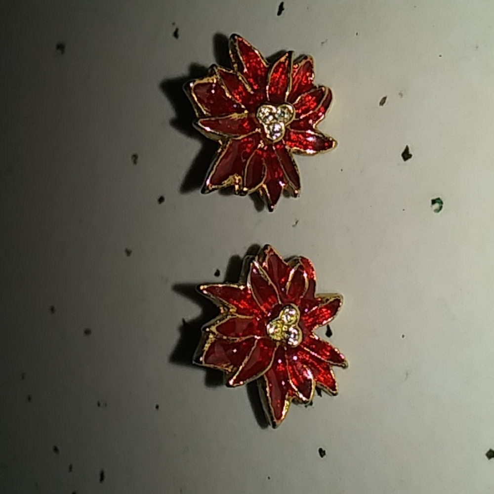 Poinsettia Earrings